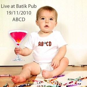 Locandina per il concerto degli ABCD al Batik Pub